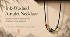Tibetan Eye Agate Necklace – Black & White Banded Stone | Carnelian, Turquoise & Gold Fu Charm | Protection Pendant