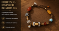 Three-Eyed Dzi Bead Bracelet – Tibetan Zaji Protection Talisman | Carnelian, Turquoise & Amber | Handwoven Sacred Jewelry