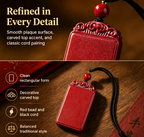 Cinnabar Wish Pendant — "Peace in Simplicity