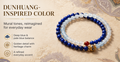 Dunhuang Lapis Lazuli & Aquamarine Double Bracelet – Celestial Blue Gemstone Stack | Gold Buddha Charm | Clarity & Calm