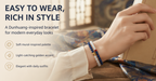 Dunhuang Lapis Lazuli & Aquamarine Double Bracelet – Celestial Blue Gemstone Stack | Gold Buddha Charm | Clarity & Calm