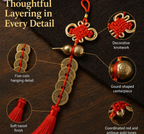 Auspicious Coin & Gourd Hanging Charm