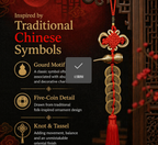 Auspicious Coin & Gourd Hanging Charm