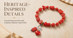 Cinnabar Hundred Treasures Bracelet – Hand-Carved Pixiu, Lotus & Fortune Symbols | Deep Red Vermilion | Full Blessing Talisman