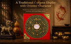 Traditional Chinese Luopan Feng Shui Compass – Decorative & Functional | Study, Entryway & Display Accent | Oriental Home Décor