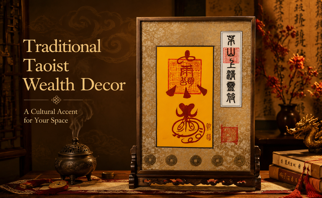 Hand-drawn-empowerment-Chinese Maoshan Taoist Wealth Attracting Talisman Ornament