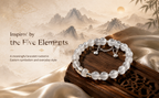 White Moonstone Cat's Eye Bracelet – Five Elements Accent Bead | Silver Charm & Lobster Clasp | Feng Shui Crystal Jewelry