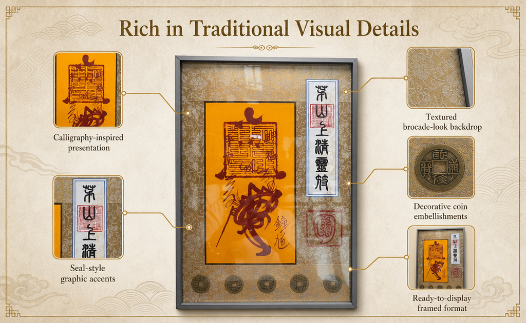 Ornement talismanique chinois Maoshan taoïste repousseur de mal