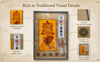 Ornement talismanique chinois Maoshan taoïste repousseur de mal