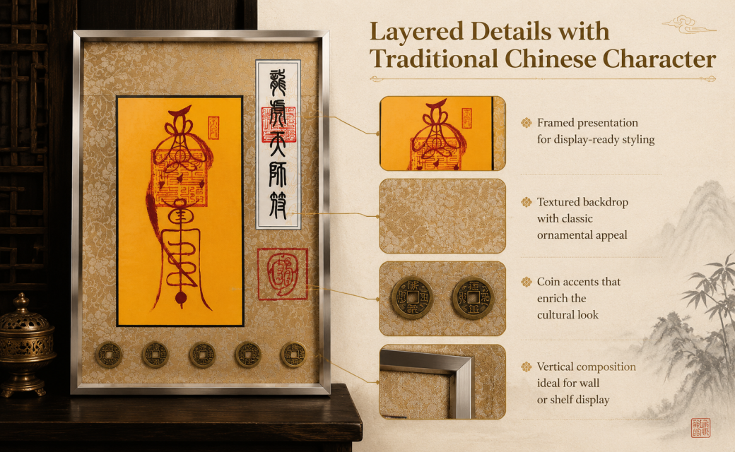 Hand-drawn-empowerment-Chinese Maoshan Taoist Health Charm Ornament