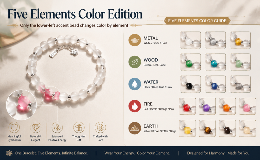 White Moonstone Cat's Eye Bracelet – Five Elements Accent Bead | Silver Charm & Lobster Clasp | Feng Shui Crystal Jewelry