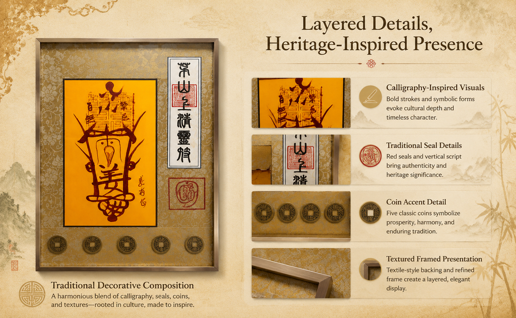 Hand-drawn-empowerment-Chinese Maoshan Taoist All Taboos Dispelling Talisman Ornament