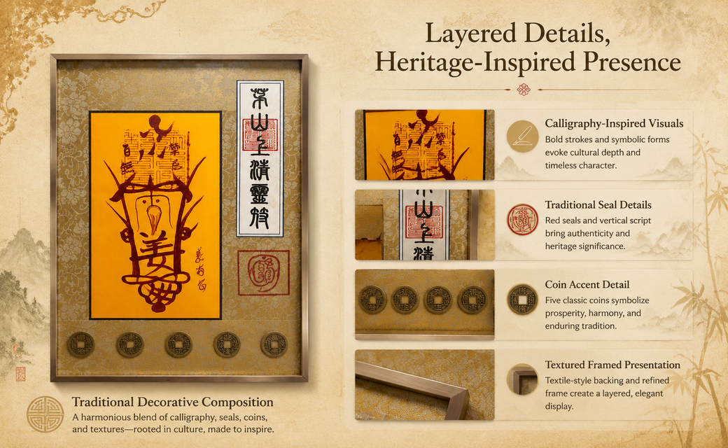Hand-drawn-empowerment-Chinese Maoshan Taoist All Taboos Dispelling Talisman Ornament