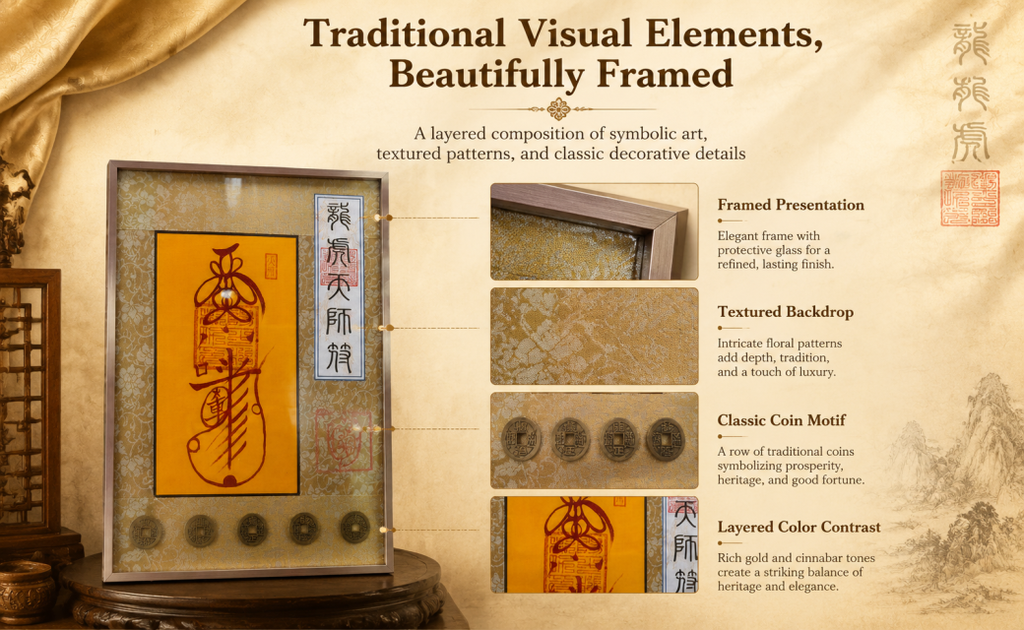 Décoration de talisman de sécurité et de bénédiction taoïste chinoise Maoshan