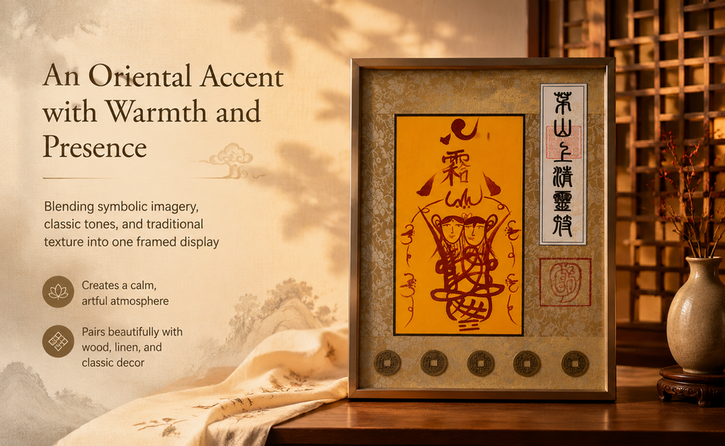 Talisman de couple taoïste Maoshan chinois