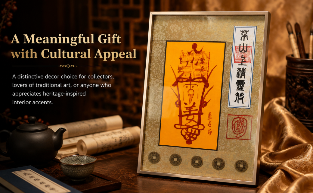 Hand-drawn-empowerment-Chinese Maoshan Taoist All Taboos Dispelling Talisman Ornament