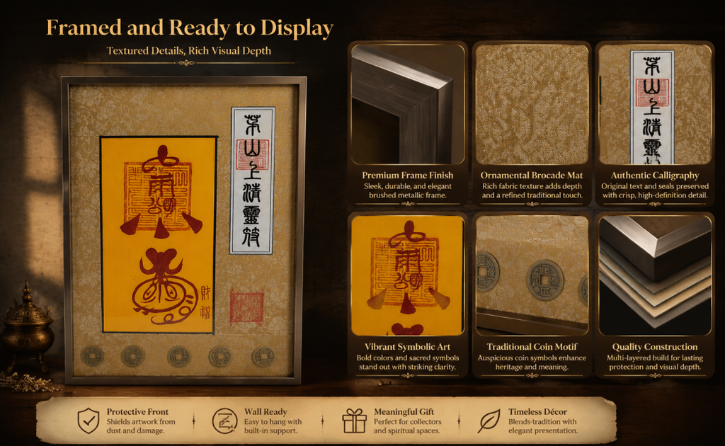Hand-drawn-empowerment-Chinese Maoshan Taoist Wealth Attracting Talisman Ornament