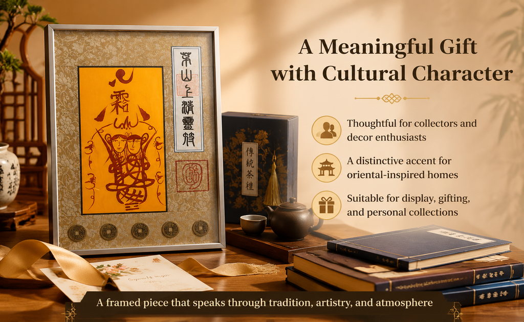 Talisman de couple taoïste Maoshan chinois