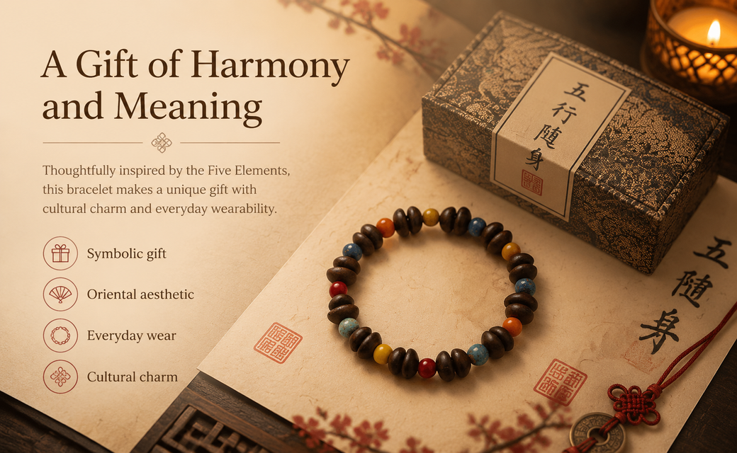 Five Elements Full-color Coffee Bean Bracelet