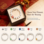 White Moonstone Cat's Eye Bracelet – Five Elements Accent Bead | Silver Charm & Lobster Clasp | Feng Shui Crystal Jewelry