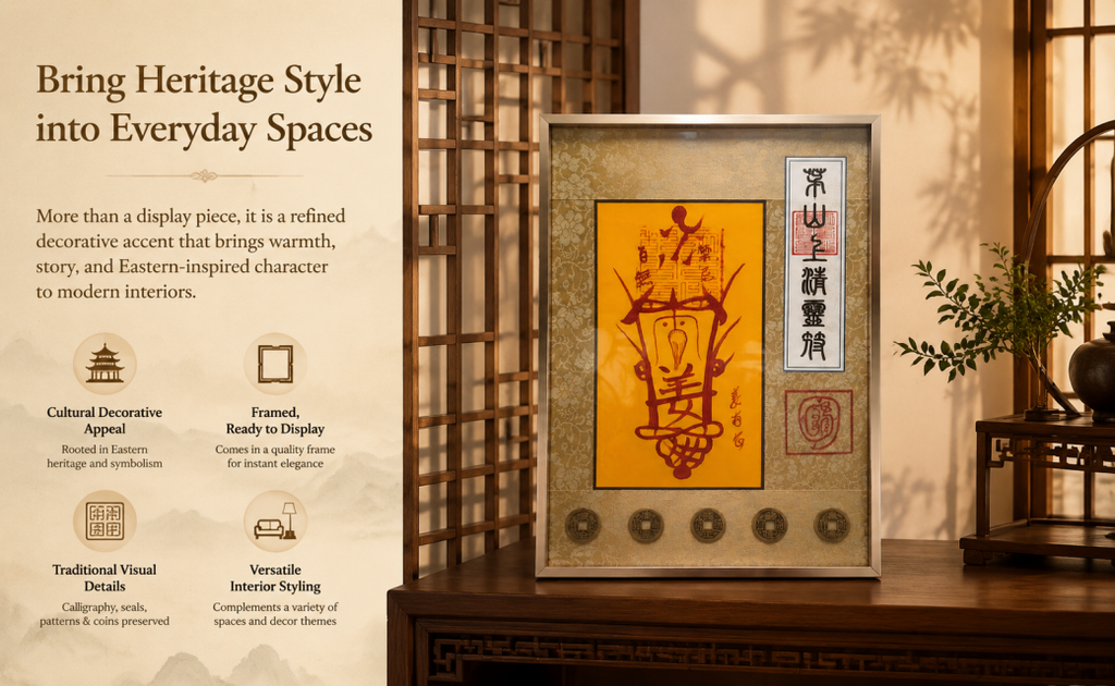 Hand-drawn-empowerment-Chinese Maoshan Taoist All Taboos Dispelling Talisman Ornament